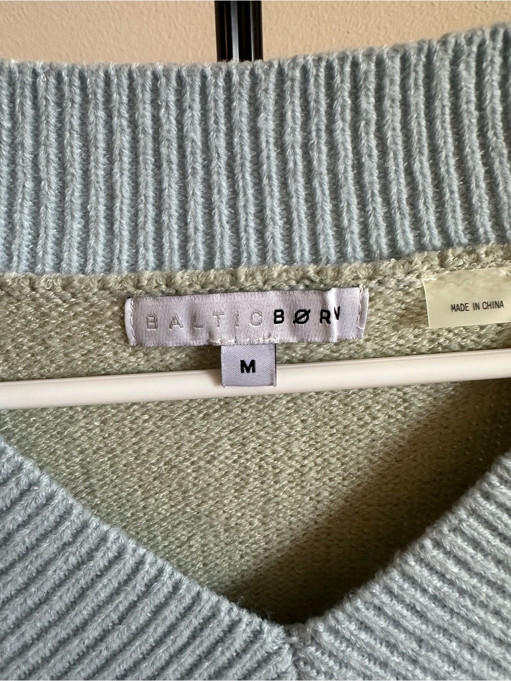 Baltic Born Pastel Colorblock V-Neck Sweater - Sage, Lilac & Sky Blue - Picture 6 of 7